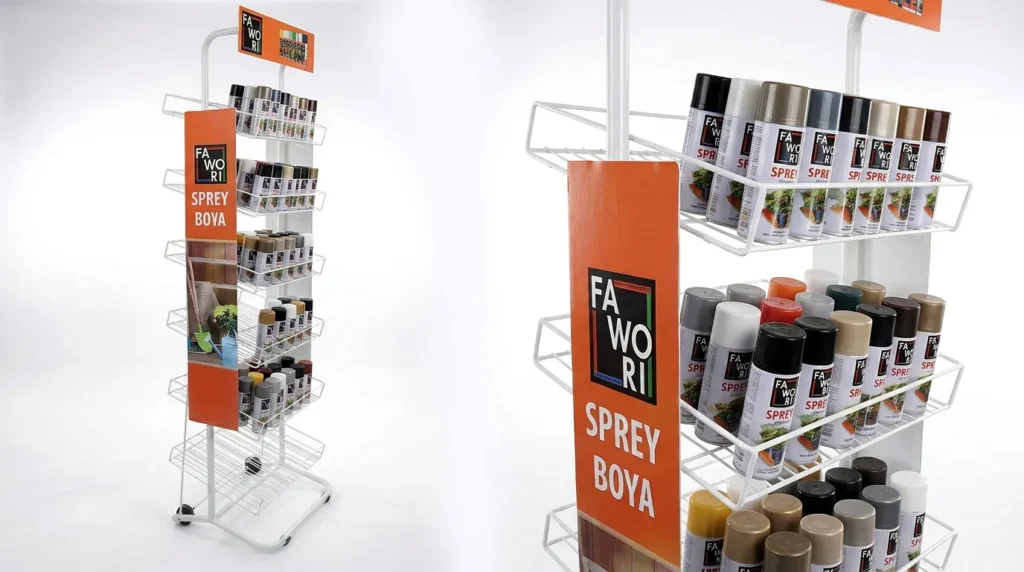 Fawori Metal Sprey Boya Teşhir Standı