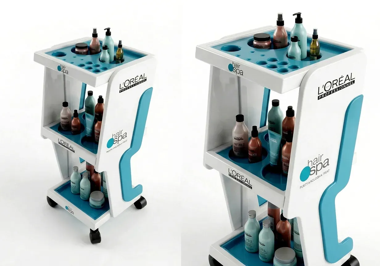 L'Oréal Professionnel kuaför servis arabası saç bakım ve profesyonel salon ürünleri standı