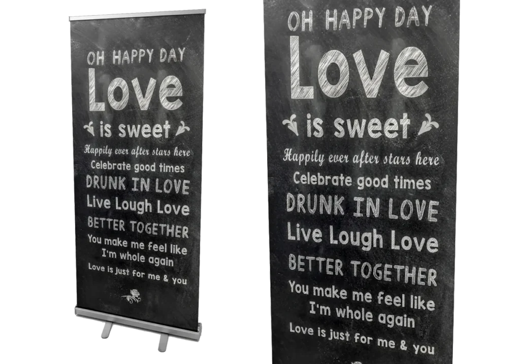 Love Temalı Etkinlik Roll Up Banner