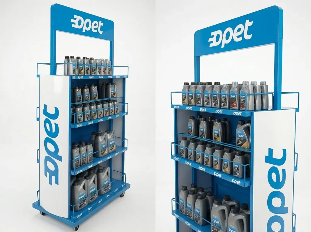 Opet metal motor yağı teşhir standı