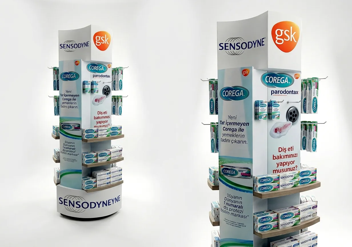 Sensodyne orta alan teşhir standı