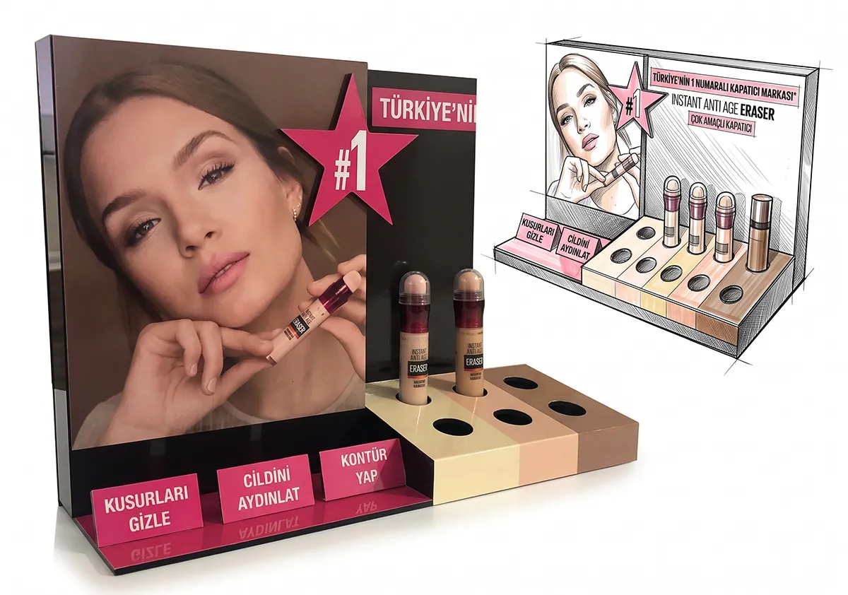 Maybelline Pleksi Tezgâh Üzeri Stand