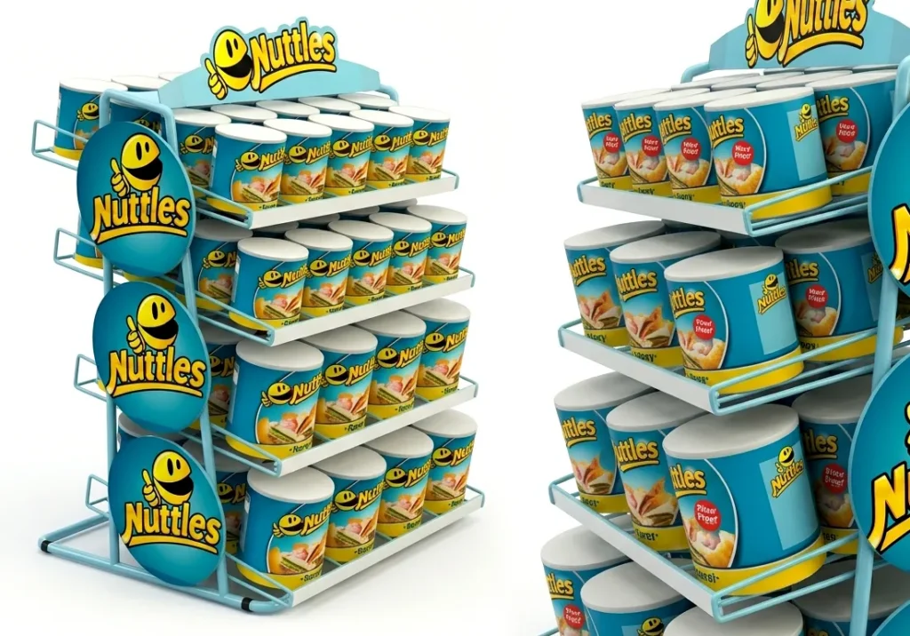 Nuttles Tezgâh Üzeri 4 Katlı Kuruyemiş Standı