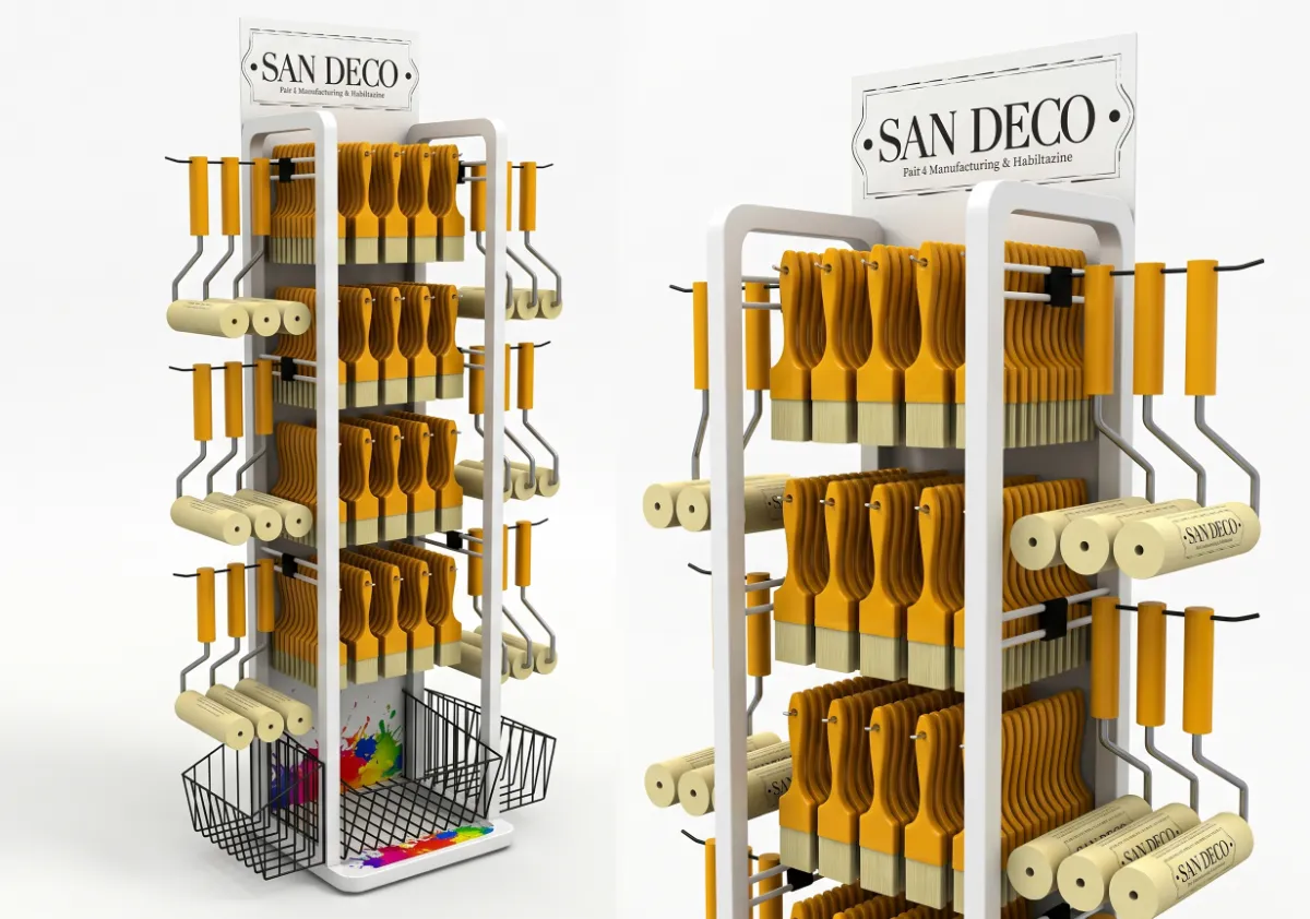 San Deco Metal Fırça Rulo Standı
