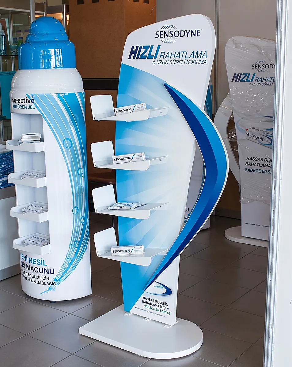 Ambalaj Ay Yıldızları 2010’da ikincilik ödülü kazanan Sensodyne ayaklı standı