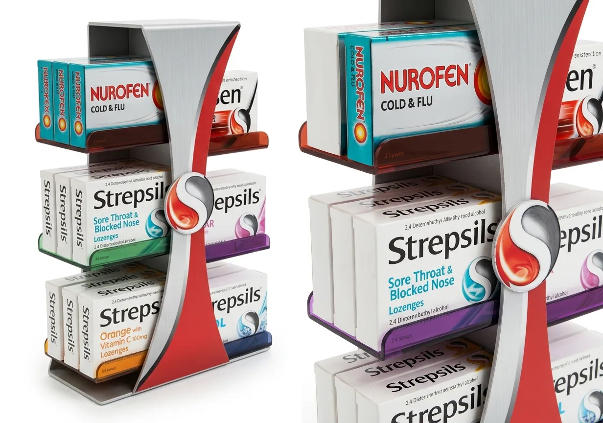 Strepsils 3 Katlı OTC Standı