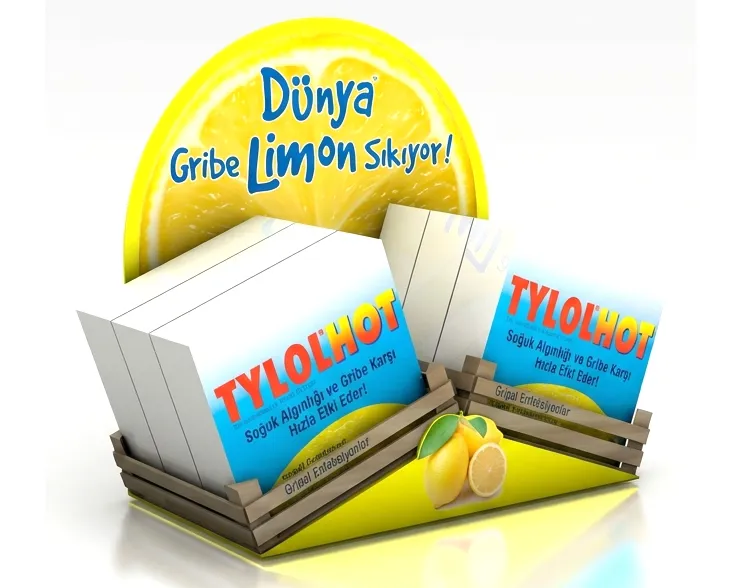 Tylolhot Tezgâh Üstü Ahşap Kasalı Stand